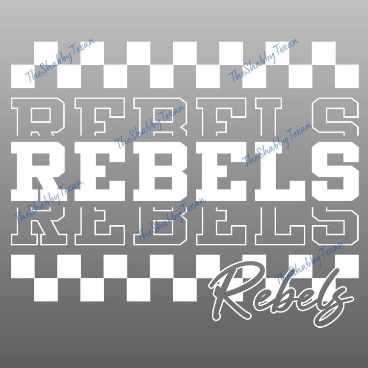 Checkered Stacked School DTF Transfers Set 2