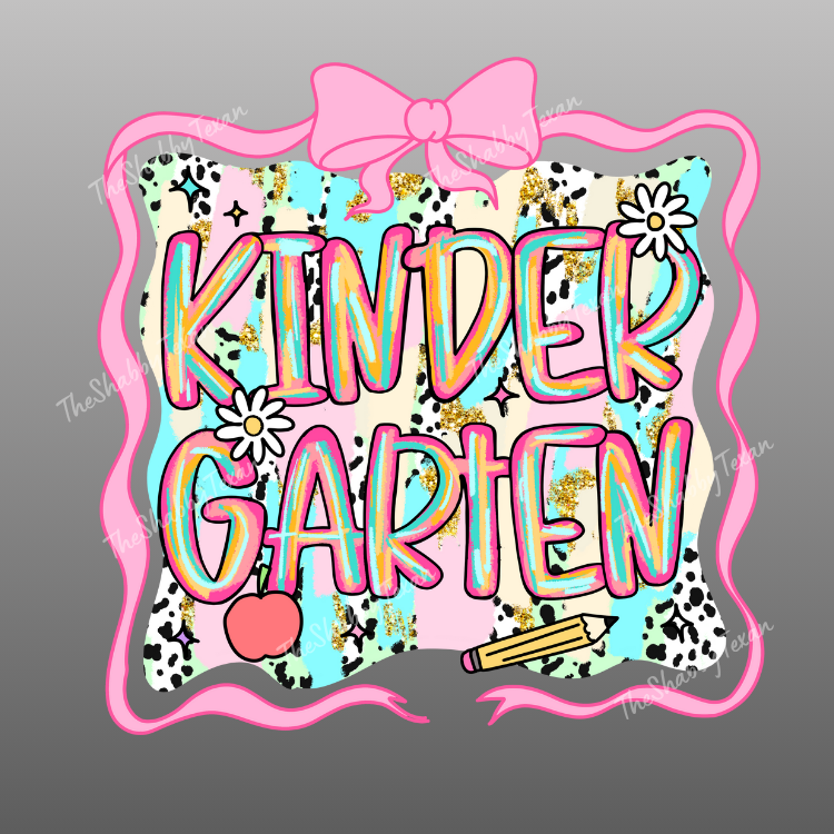 Kindergarten Pink Brushstroke Back to School T-shirts