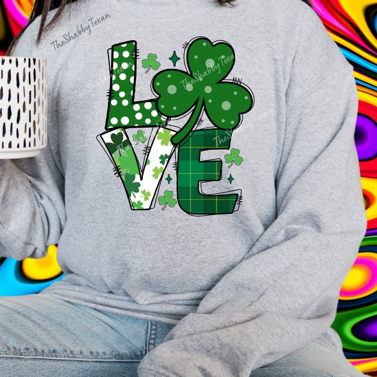 Love Shamrock DTF Transfers