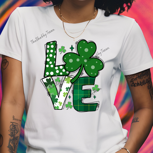 Love Shamrock DTF Transfers