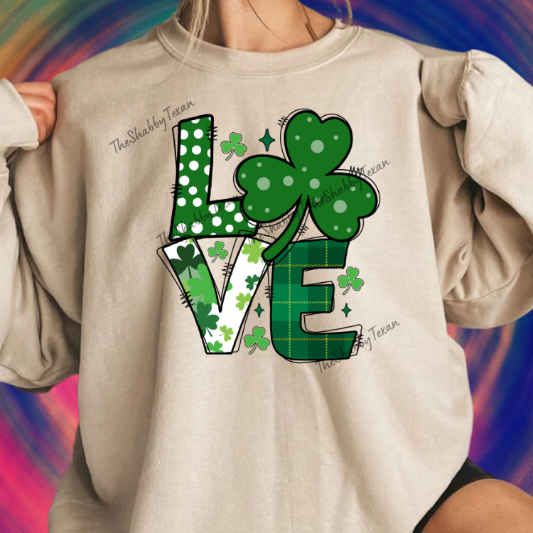 Love Shamrock DTF Transfers