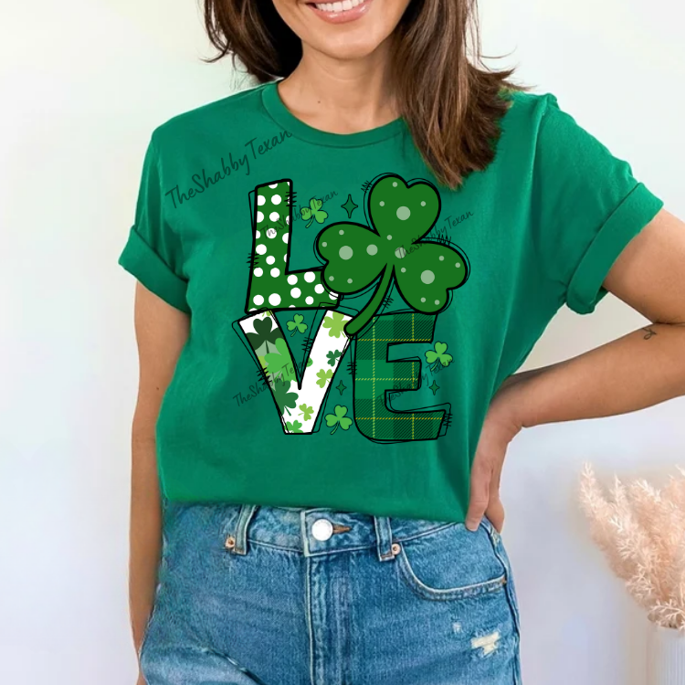 Love Shamrock DTF Transfers