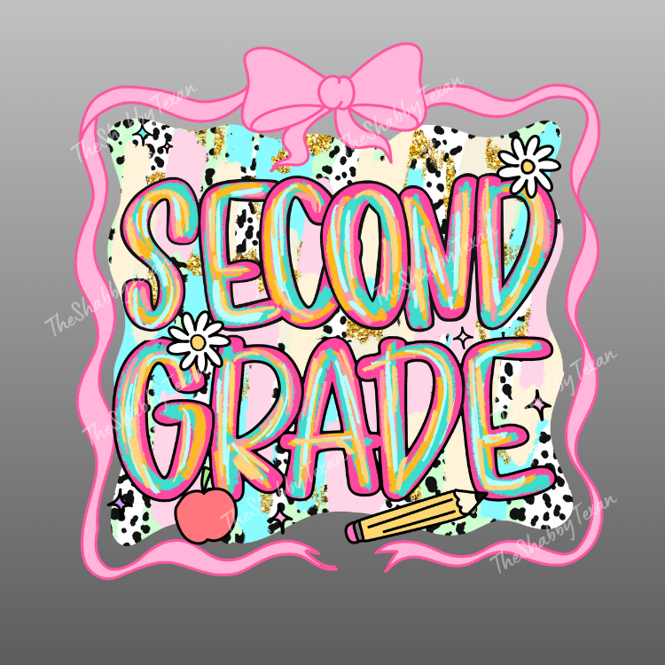 Pink Brushstroke Back to School DTF Transfers