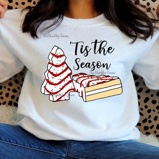 Tis The Season Xmas Cake Adult Shirts