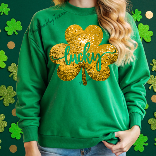 Lucky Faux Sequin DTF Transfers