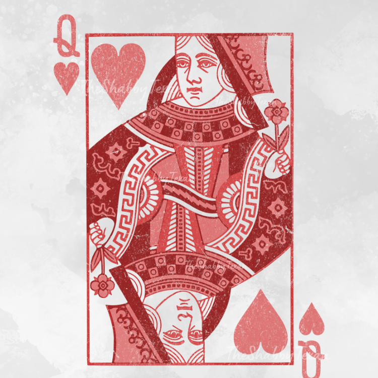 Queen of Hearts DTF Transfers
