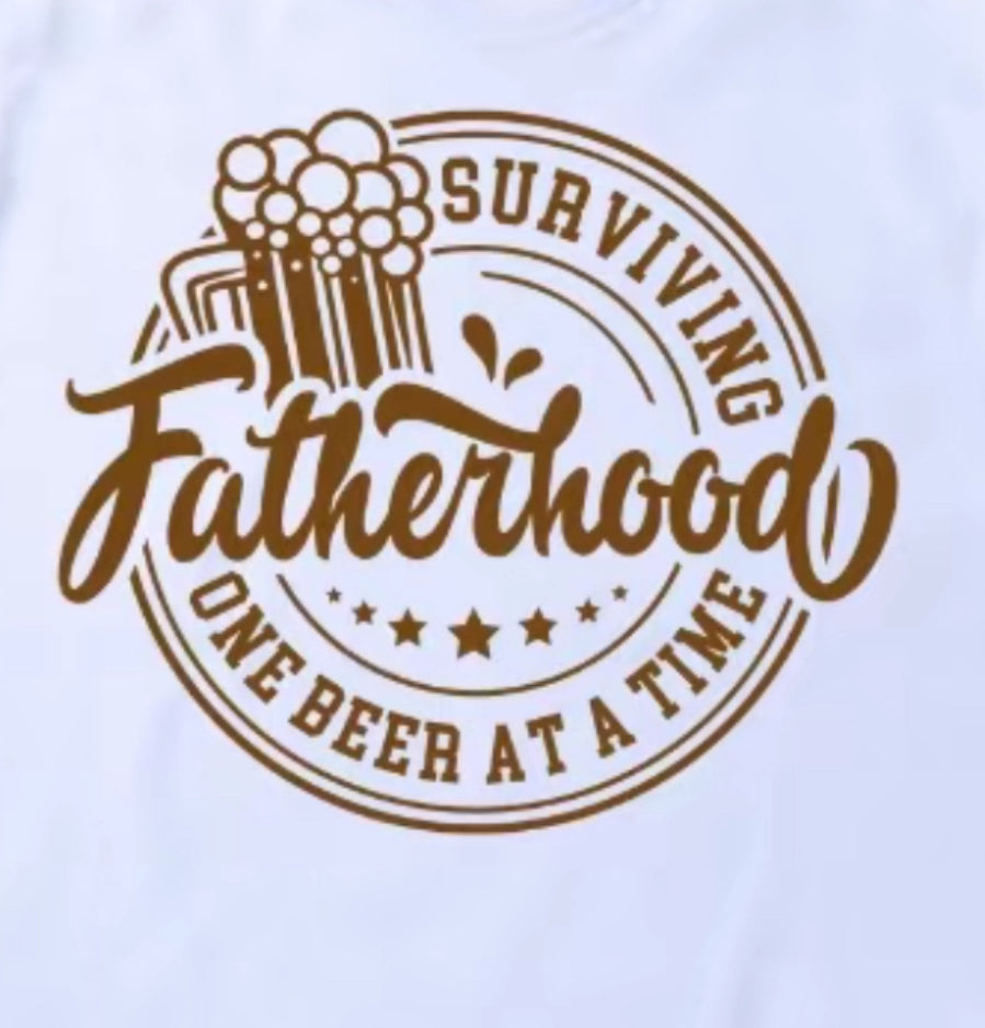 Surviving Fatherhood 1 beer at a time DTF Transfers