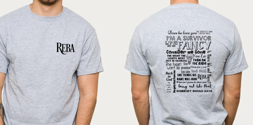 Reba Song List Shirt