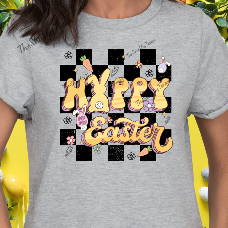 Happy Easter Checkered DTF Transfers