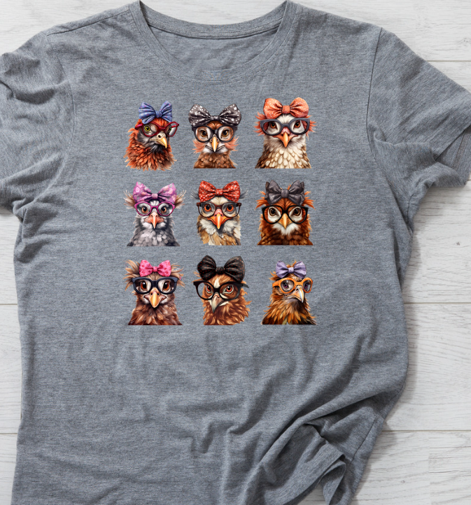 Chicken in Glasses Shirt