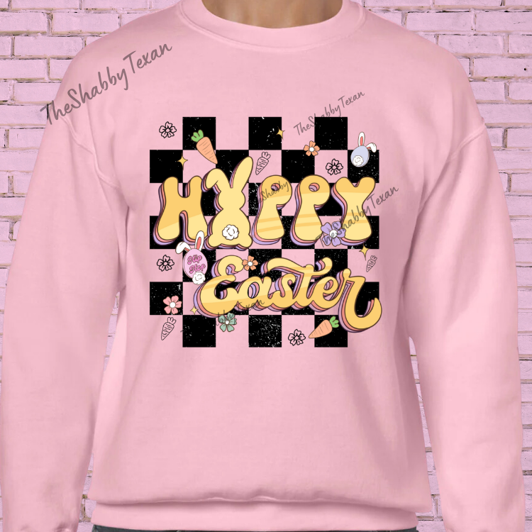 Happy Easter Checkered DTF Transfers