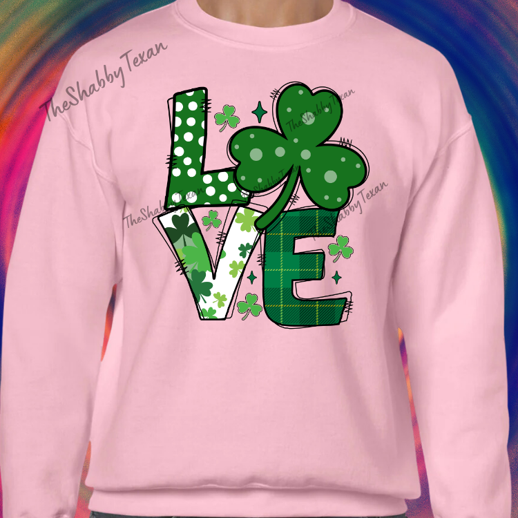 Love Shamrock DTF Transfers