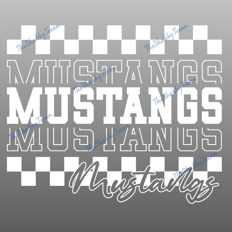 Checkered Stacked School DTF Transfers Set 1