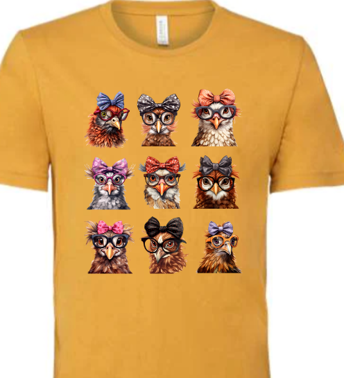 Chicken in Glasses Shirt
