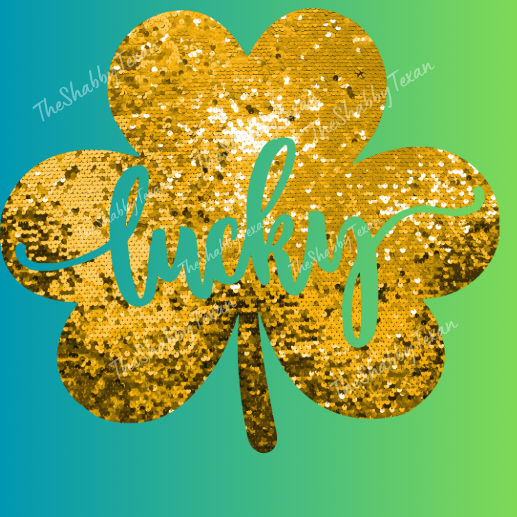 Lucky Faux Sequin Shirts and Transfers