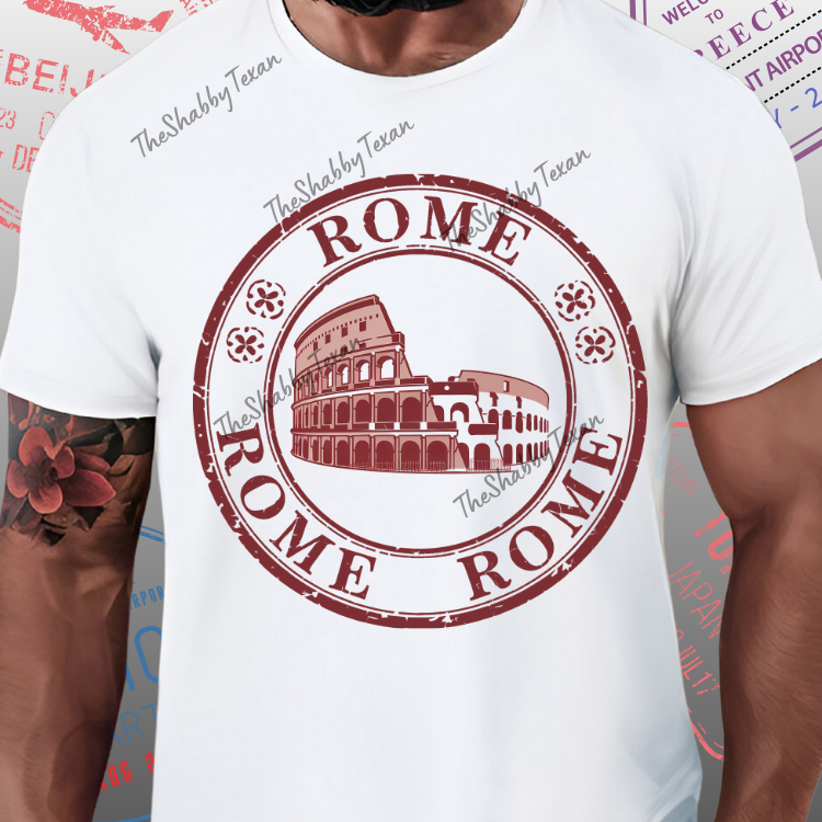 Passport Stamp Style DTF Transfers