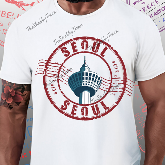 Passport Stamp Style DTF Transfers Set 2