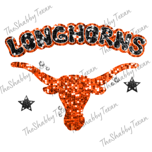 Sparkle LongHorn Fans DTF Transfers