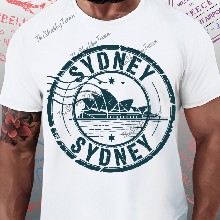 Passport Stamp Style DTF Transfers