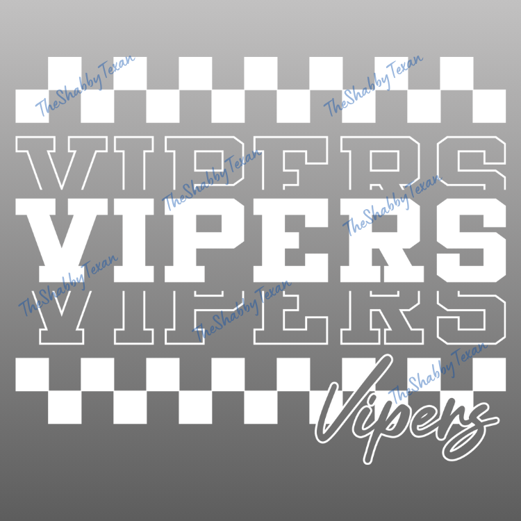 Checkered Stacked School DTF Transfers Set 1