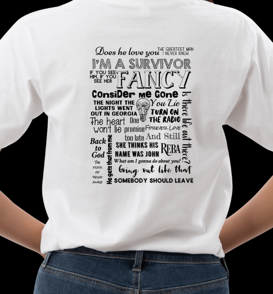 Reba Song List Shirt