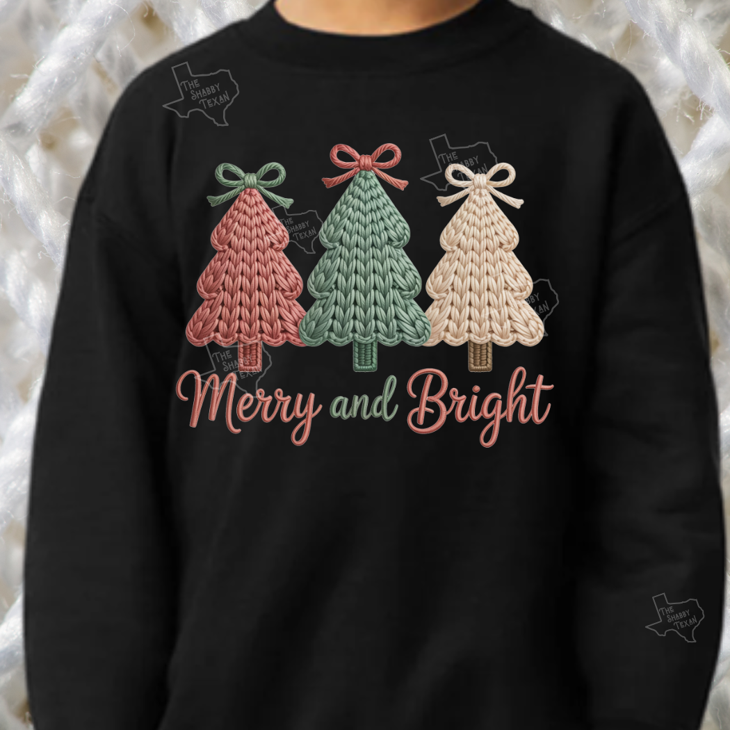 Faux Yarn Christmas Style DTF Transfers