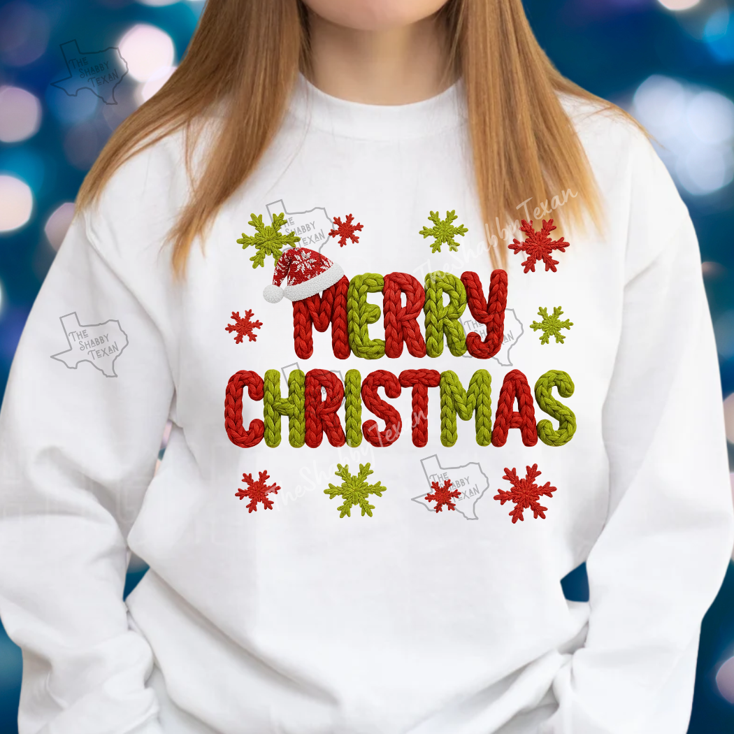 Faux Yarn Christmas Style DTF Transfers