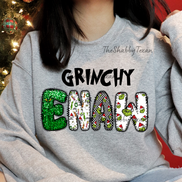 Grinchy Style Name DTF Transfers