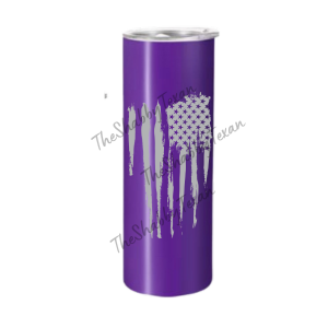 Distressed American Flag Engraved Tumbler