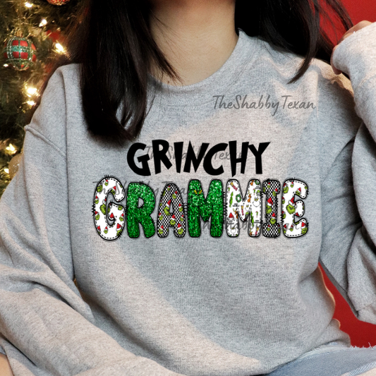 Grinchy Style Name DTF Transfers