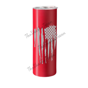 Distressed American Flag Engraved Tumbler