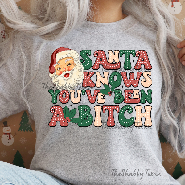 Santa knows you've been a B Shirts