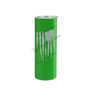 Distressed American Flag Engraved Tumbler