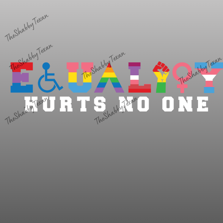 Equality Hurts No One Shirts and Transfer