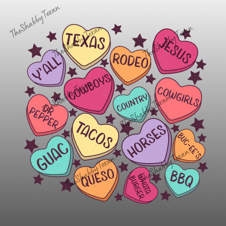 Texas Convo Hearts Shirts and Transfers