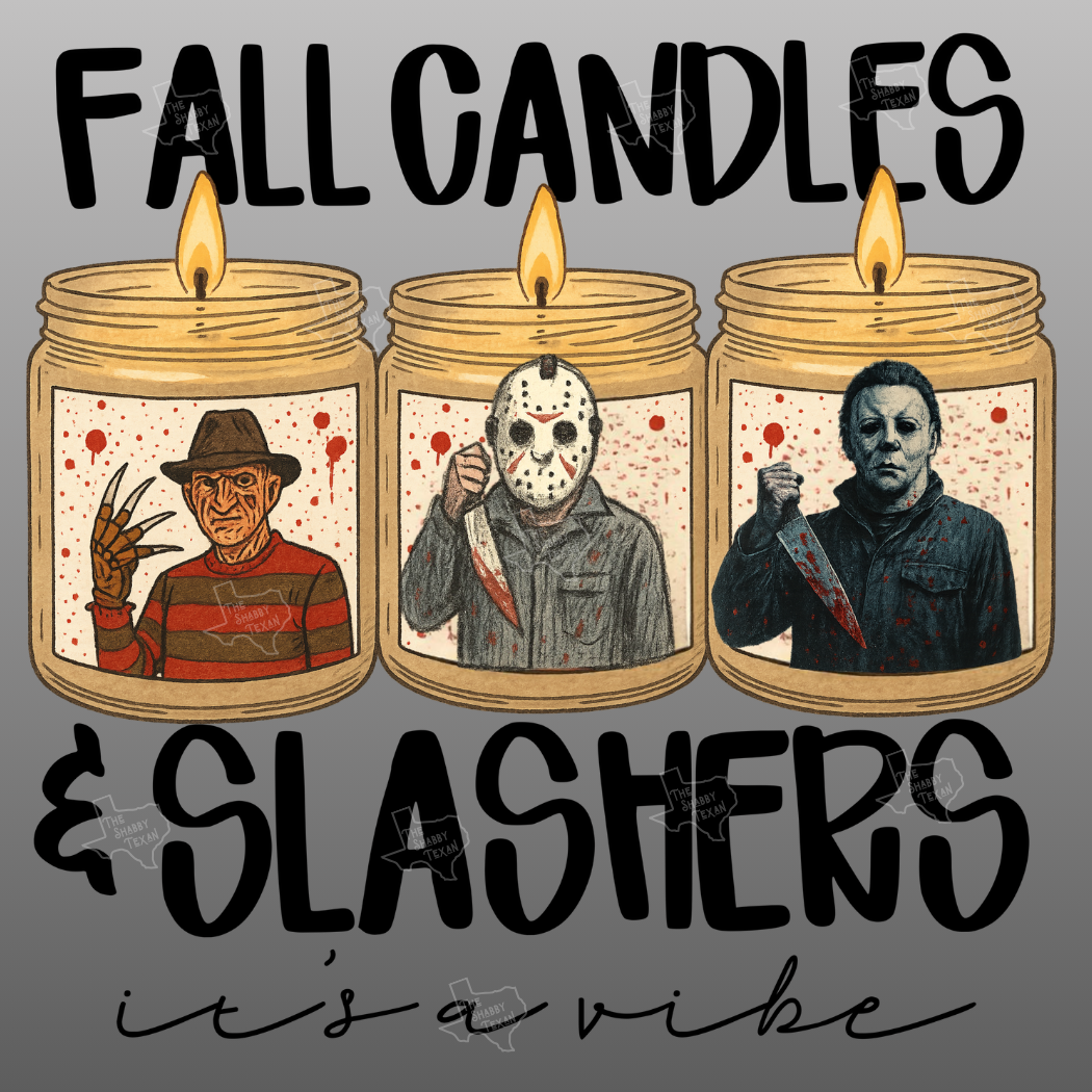 Candles and Slasher DTF Transfers