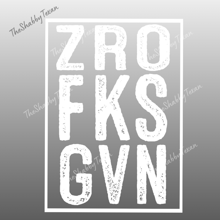 ZRO FKS GVN Shirts and Transfers