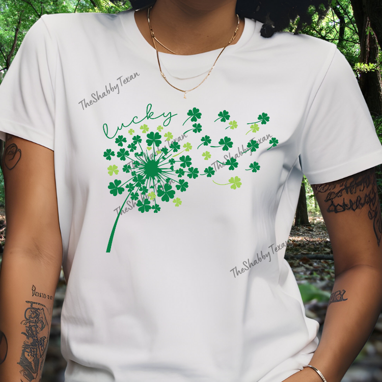 St Patricks Day Dandelion Shirts and Transfers