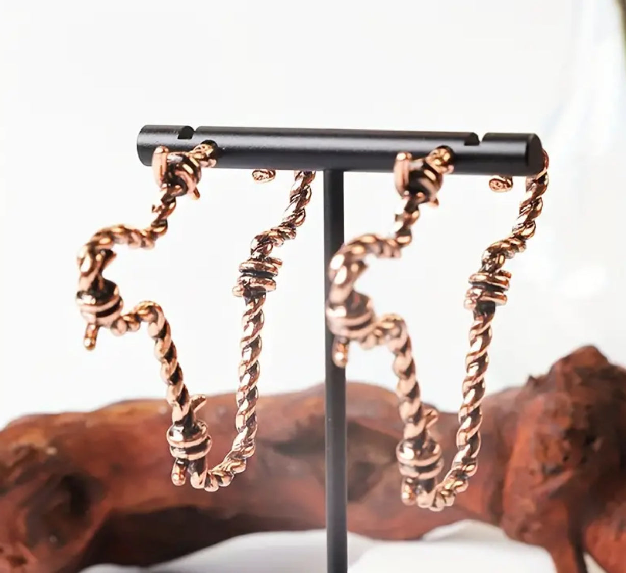 Barbed Wire Cow Earrings