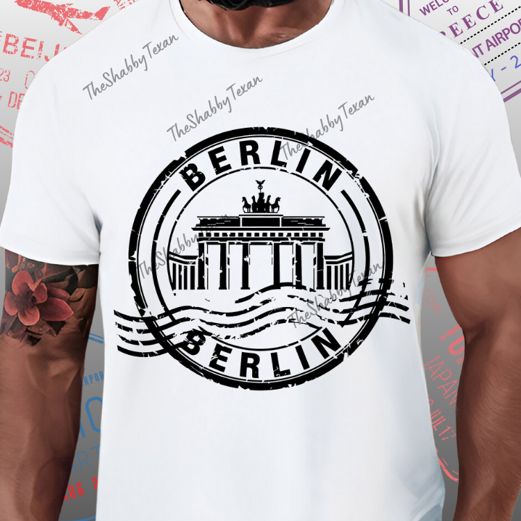 Passport Stamp Style DTF Transfers