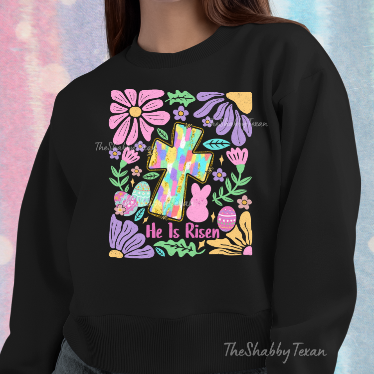 Boho Christian Easter Cross Shirts and Transfer