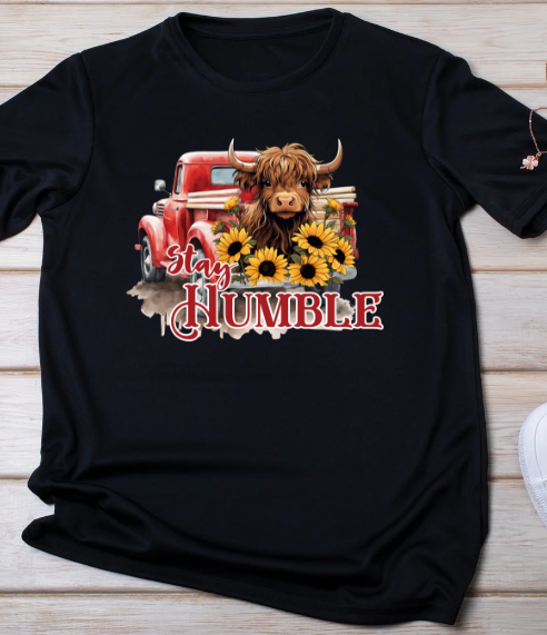 Stay Humble Cow in Truck Shirt