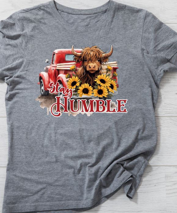 Stay Humble Cow in Truck Shirt