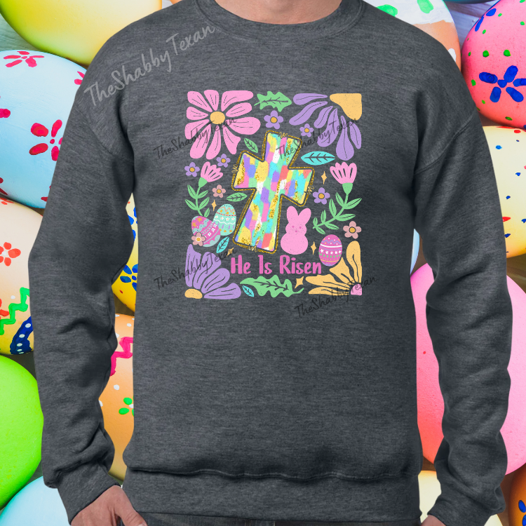 Boho Christian Easter Cross Shirts and Transfer