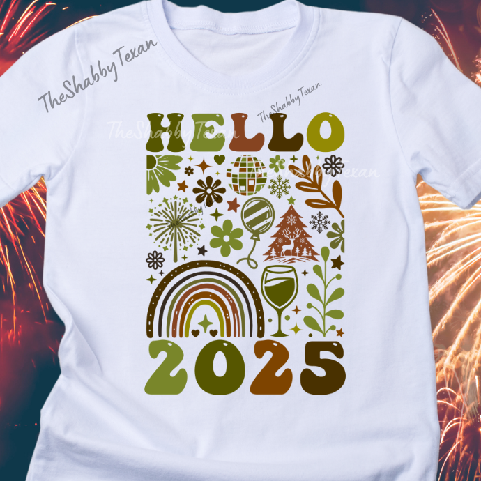 New Years 2025 DTF Shirt Transfers