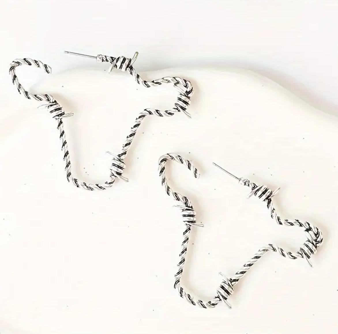 Barbed Wire Cow Earrings