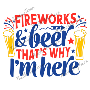 Fireworks and Beer Shirt Transfer
