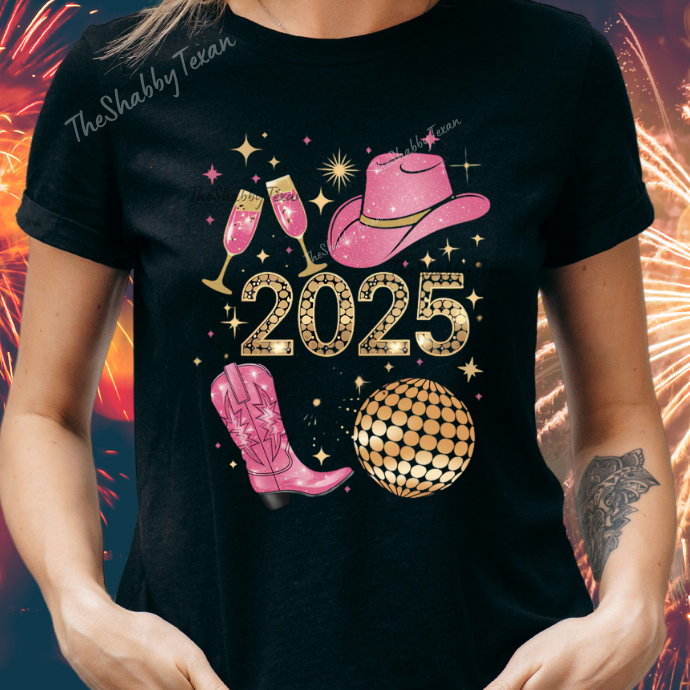 New Years 2025 DTF Shirt Transfers