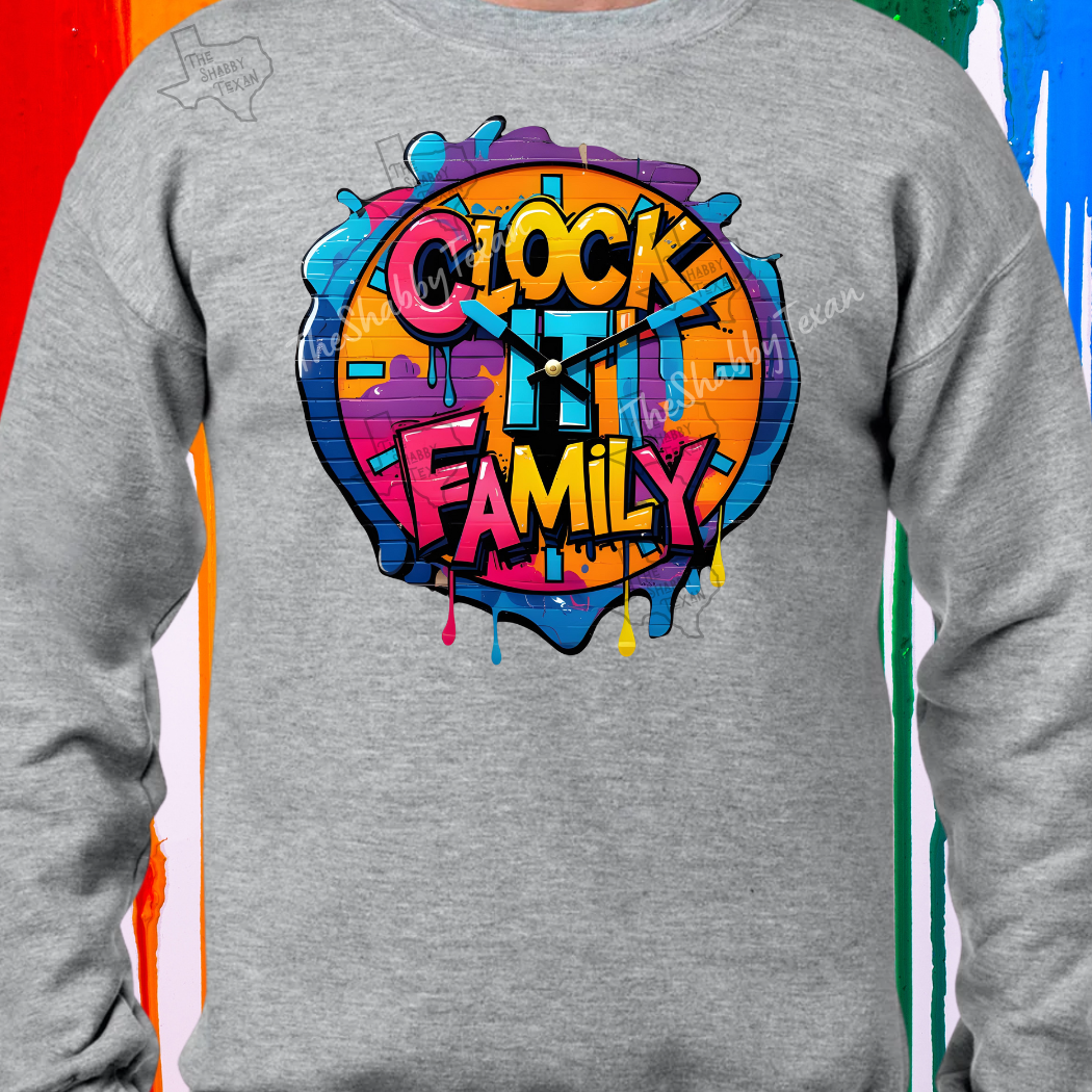 Clock It Family Shirts