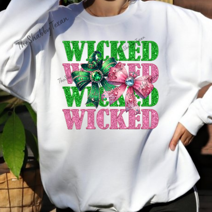 Wicked Sparkle Bow Shirts